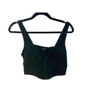 Wild Fable Black Sleeveless Crop Bustier